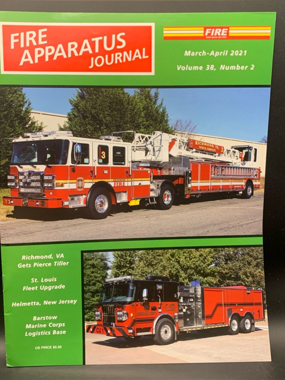 Fire Apparatus Journal March April 2021 Vol 38 Number 2 Richmond VA Barstow MCB